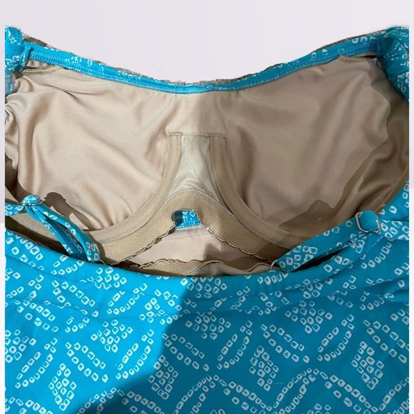 Lend's End Women's Adjustable V-neck One Piece Swimsuit Adjustable Straps Size 6 - Picture 4 of 6